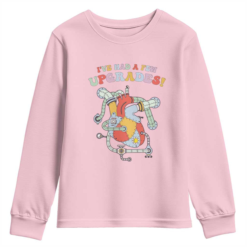 Congenital Heart Disease CHD Awareness Youth Sweatshirt I've Had A Few Upgrades Mechanic Toy Heart