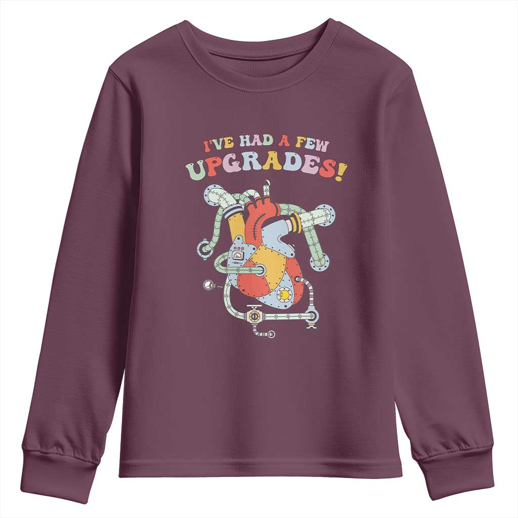 Congenital Heart Disease CHD Awareness Youth Sweatshirt I've Had A Few Upgrades Mechanic Toy Heart