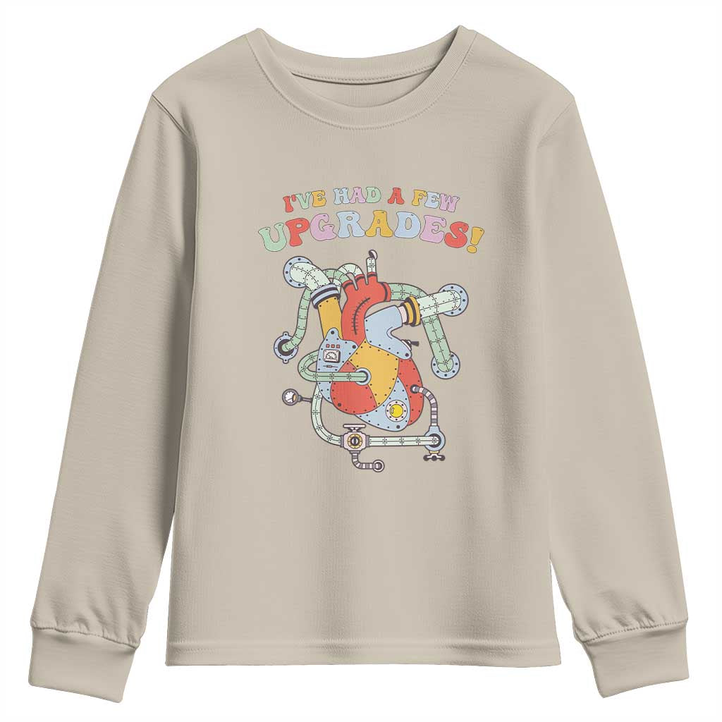 Congenital Heart Disease CHD Awareness Youth Sweatshirt I've Had A Few Upgrades Mechanic Toy Heart