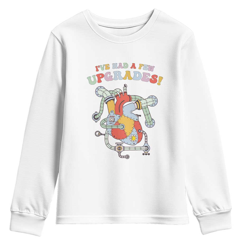 Congenital Heart Disease CHD Awareness Youth Sweatshirt I've Had A Few Upgrades Mechanic Toy Heart