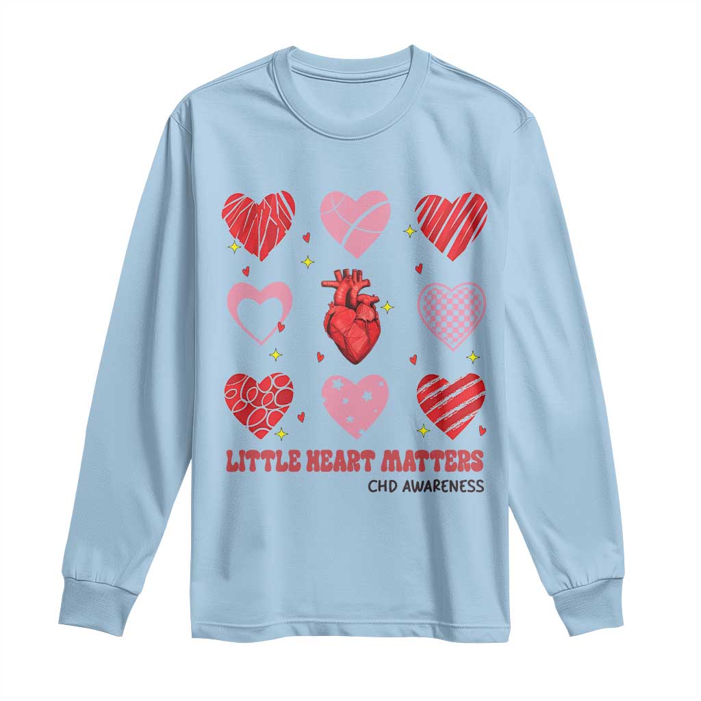 Congenital Heart Disease CHD Awareness Long Sleeve Shirt Little Heart Matters