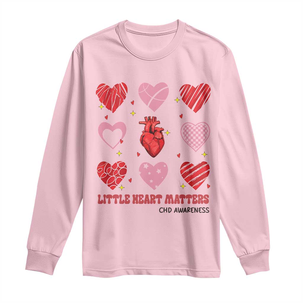 Congenital Heart Disease CHD Awareness Long Sleeve Shirt Little Heart Matters