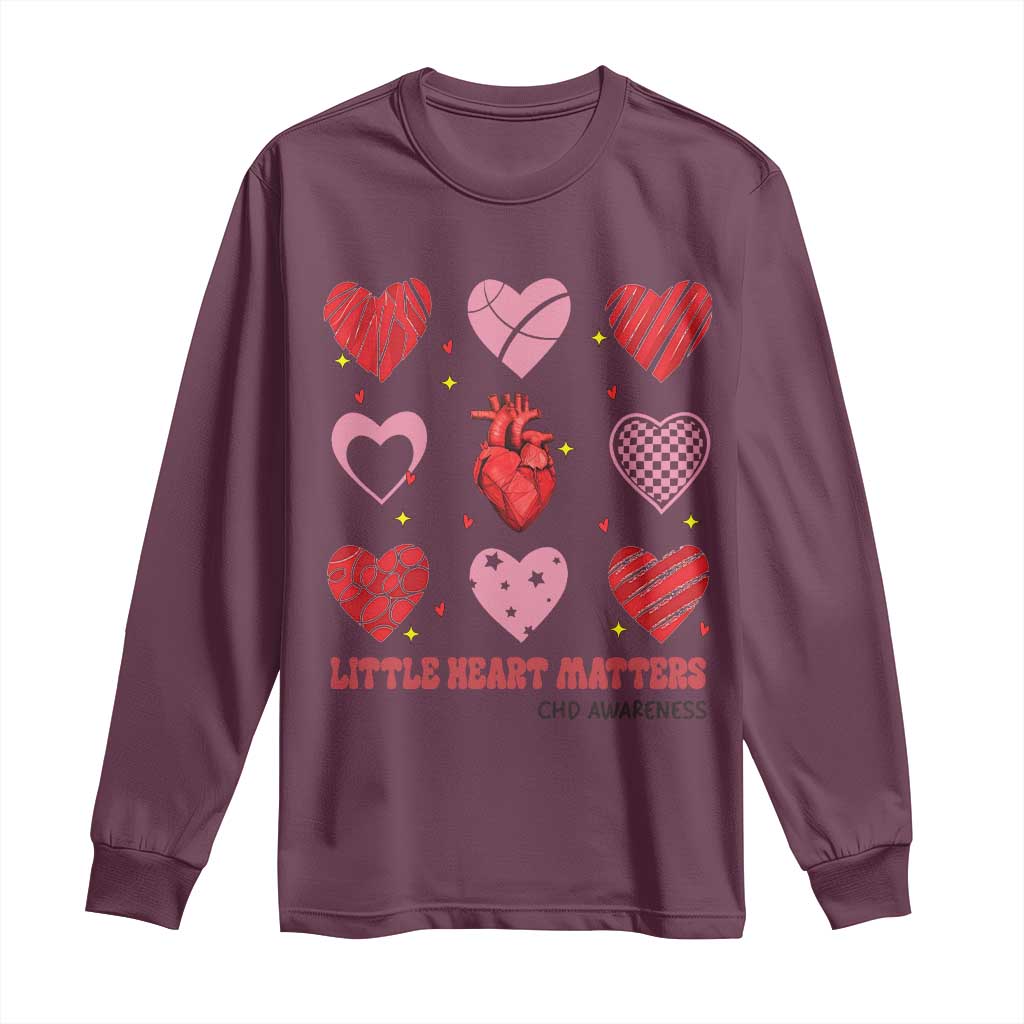 Congenital Heart Disease CHD Awareness Long Sleeve Shirt Little Heart Matters