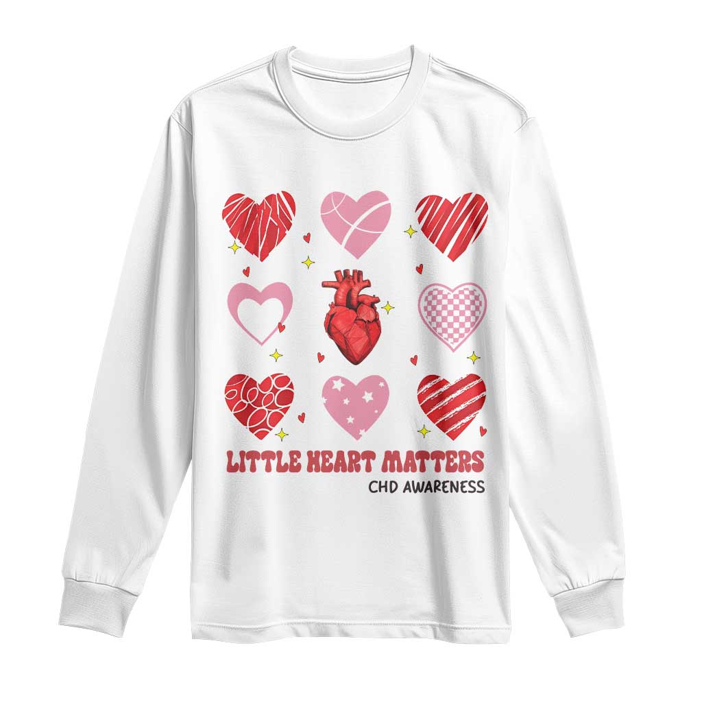 Congenital Heart Disease CHD Awareness Long Sleeve Shirt Little Heart Matters