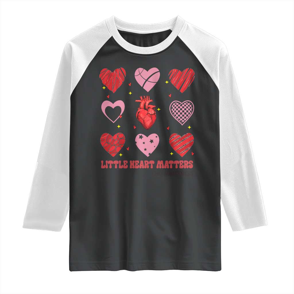 Congenital Heart Disease CHD Awareness Raglan Shirt Little Heart Matters