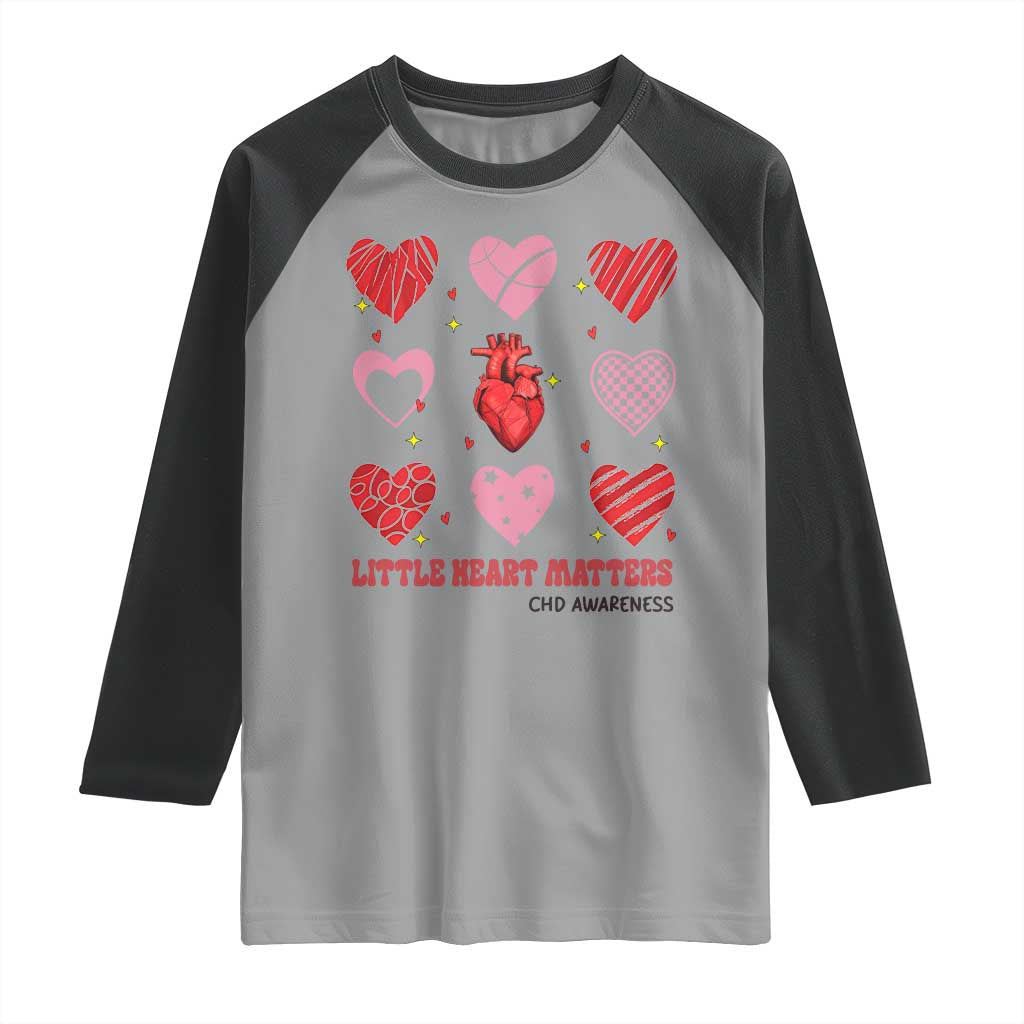 Congenital Heart Disease CHD Awareness Raglan Shirt Little Heart Matters