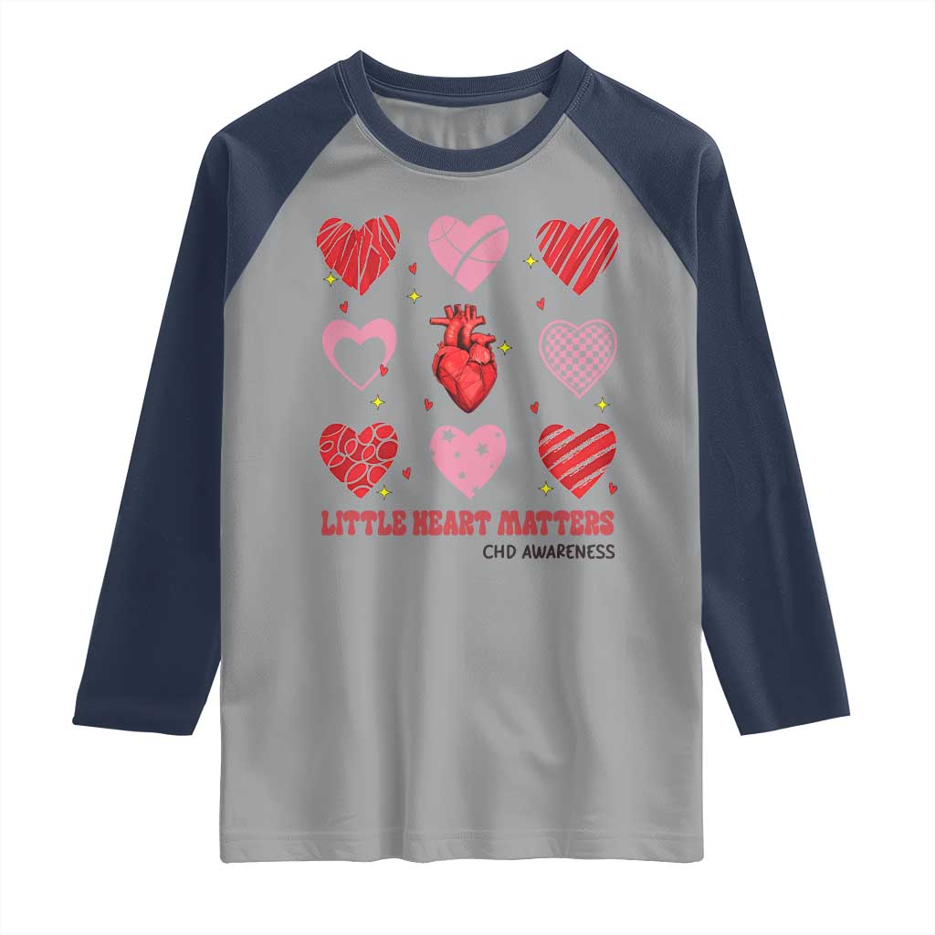 Congenital Heart Disease CHD Awareness Raglan Shirt Little Heart Matters