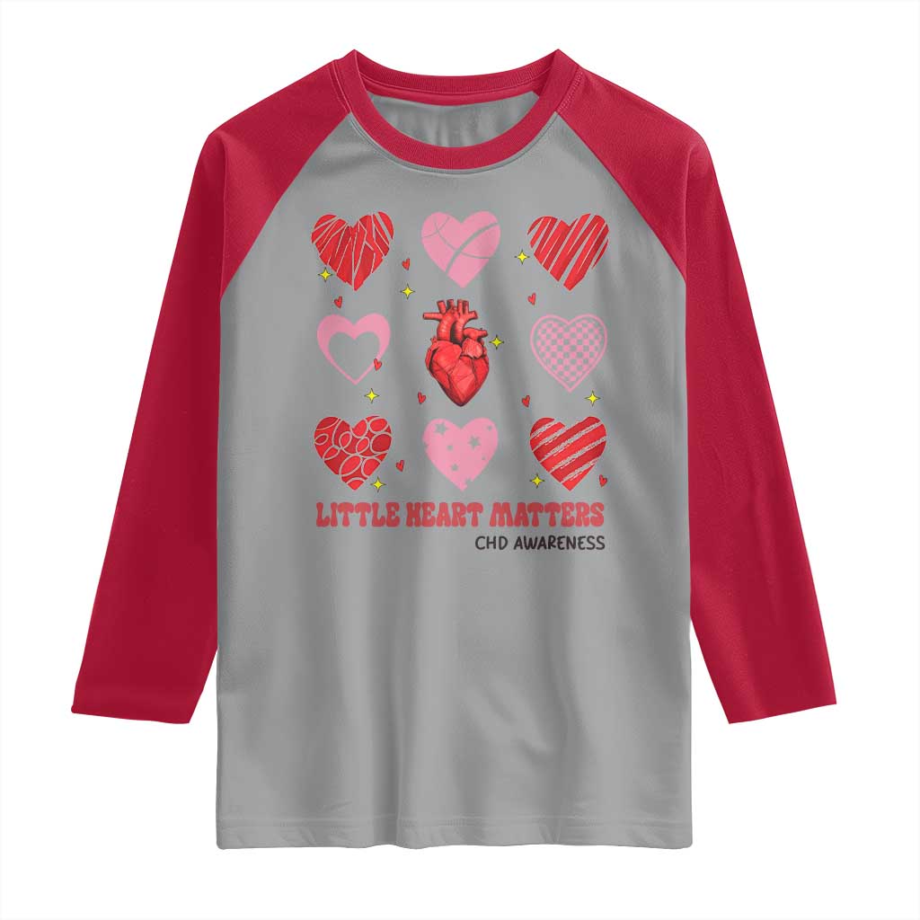 Congenital Heart Disease CHD Awareness Raglan Shirt Little Heart Matters