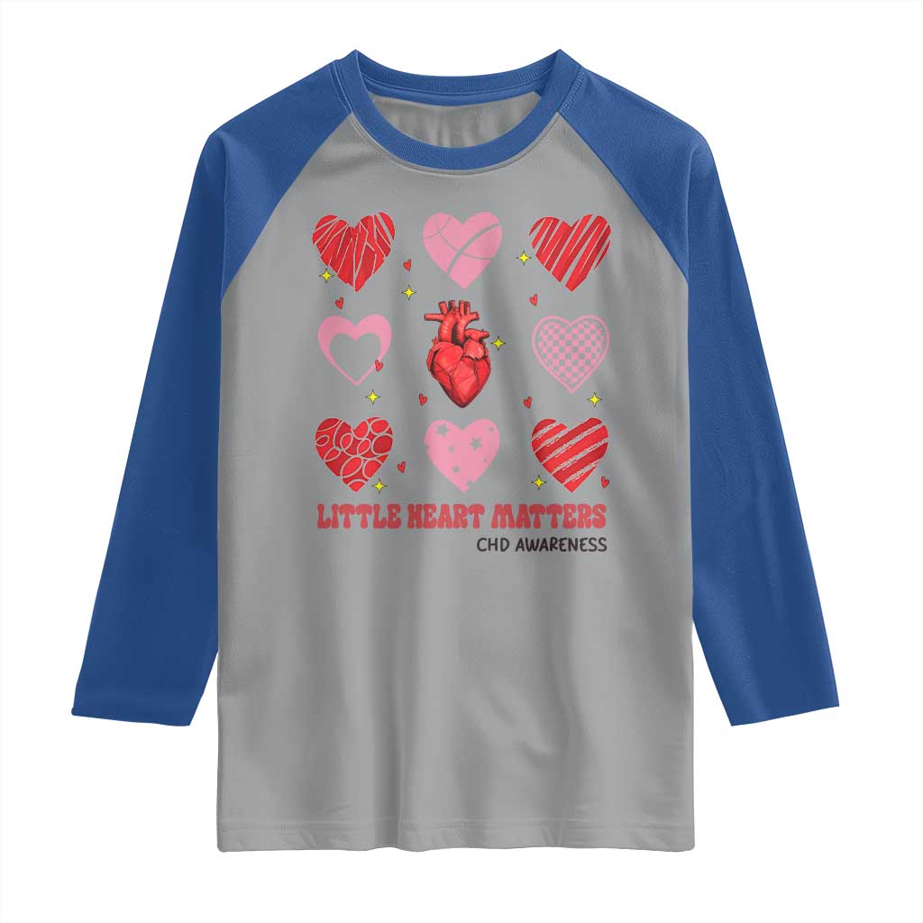 Congenital Heart Disease CHD Awareness Raglan Shirt Little Heart Matters