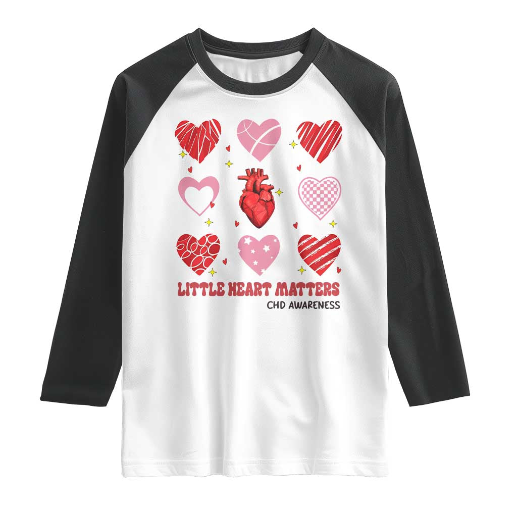 Congenital Heart Disease CHD Awareness Raglan Shirt Little Heart Matters
