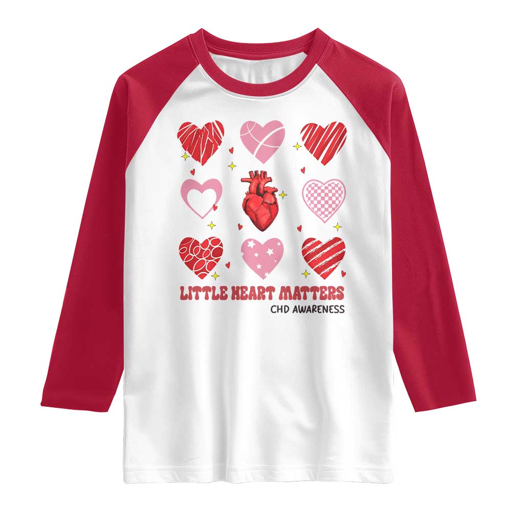Congenital Heart Disease CHD Awareness Raglan Shirt Little Heart Matters