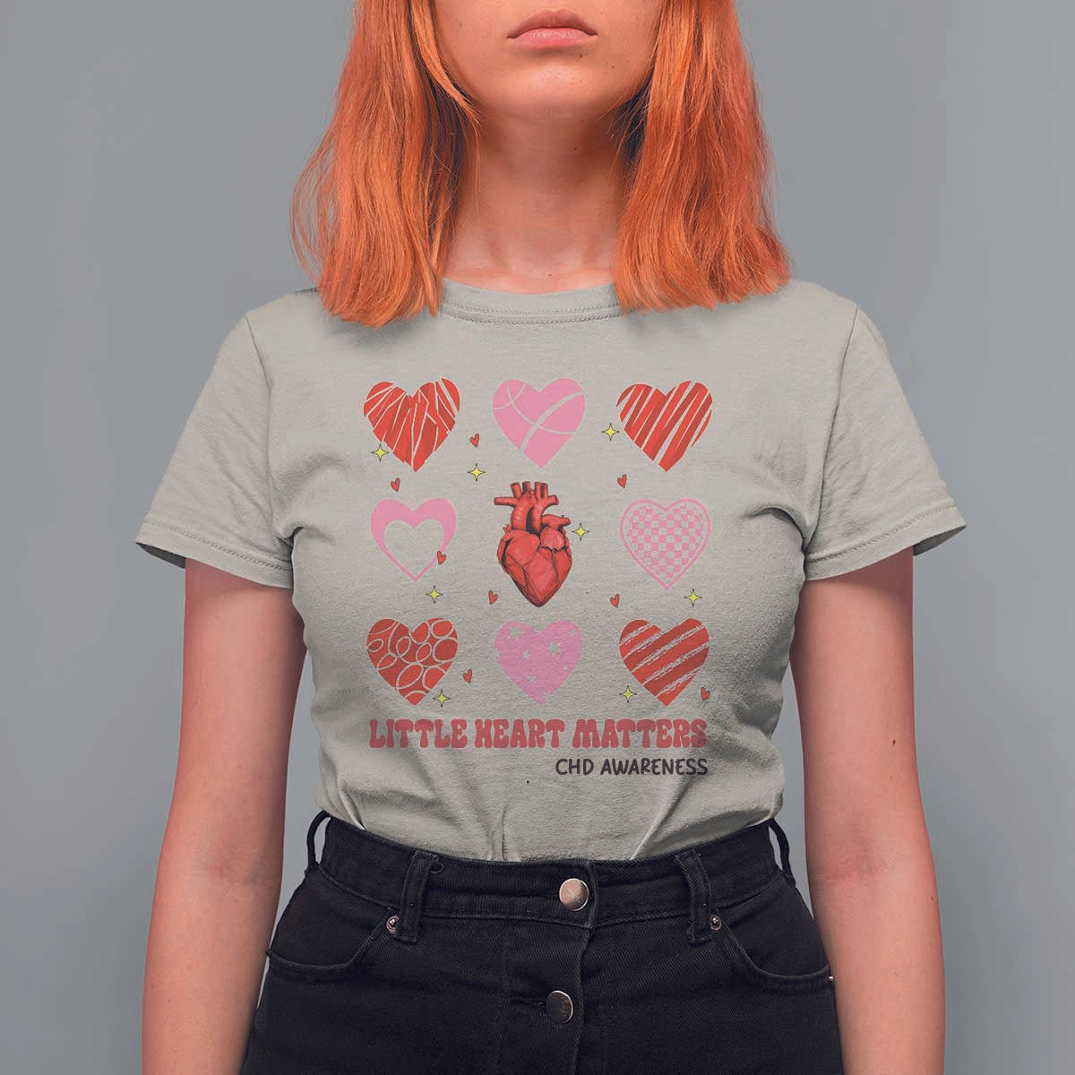 Congenital Heart Disease CHD Awareness T Shirt For Women Little Heart Matters
