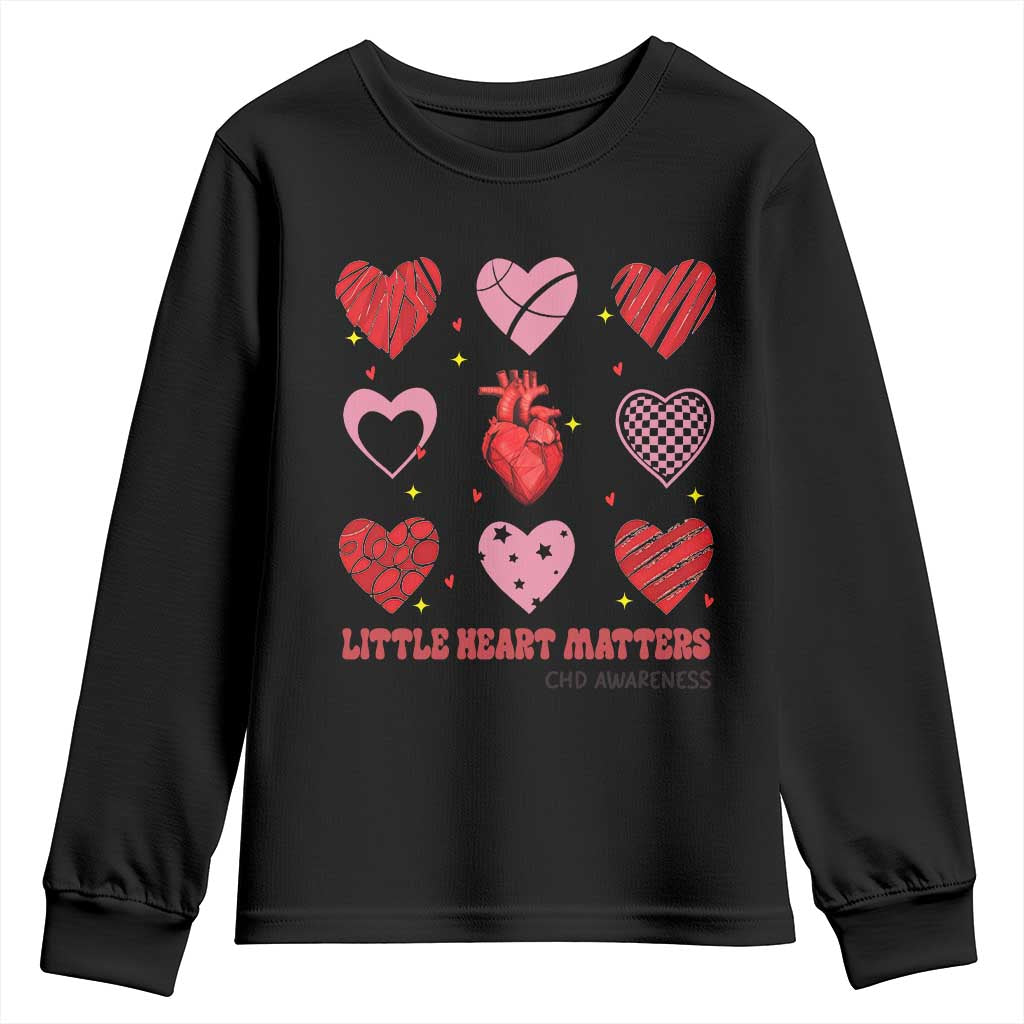 Congenital Heart Disease CHD Awareness Youth Sweatshirt Little Heart Matters