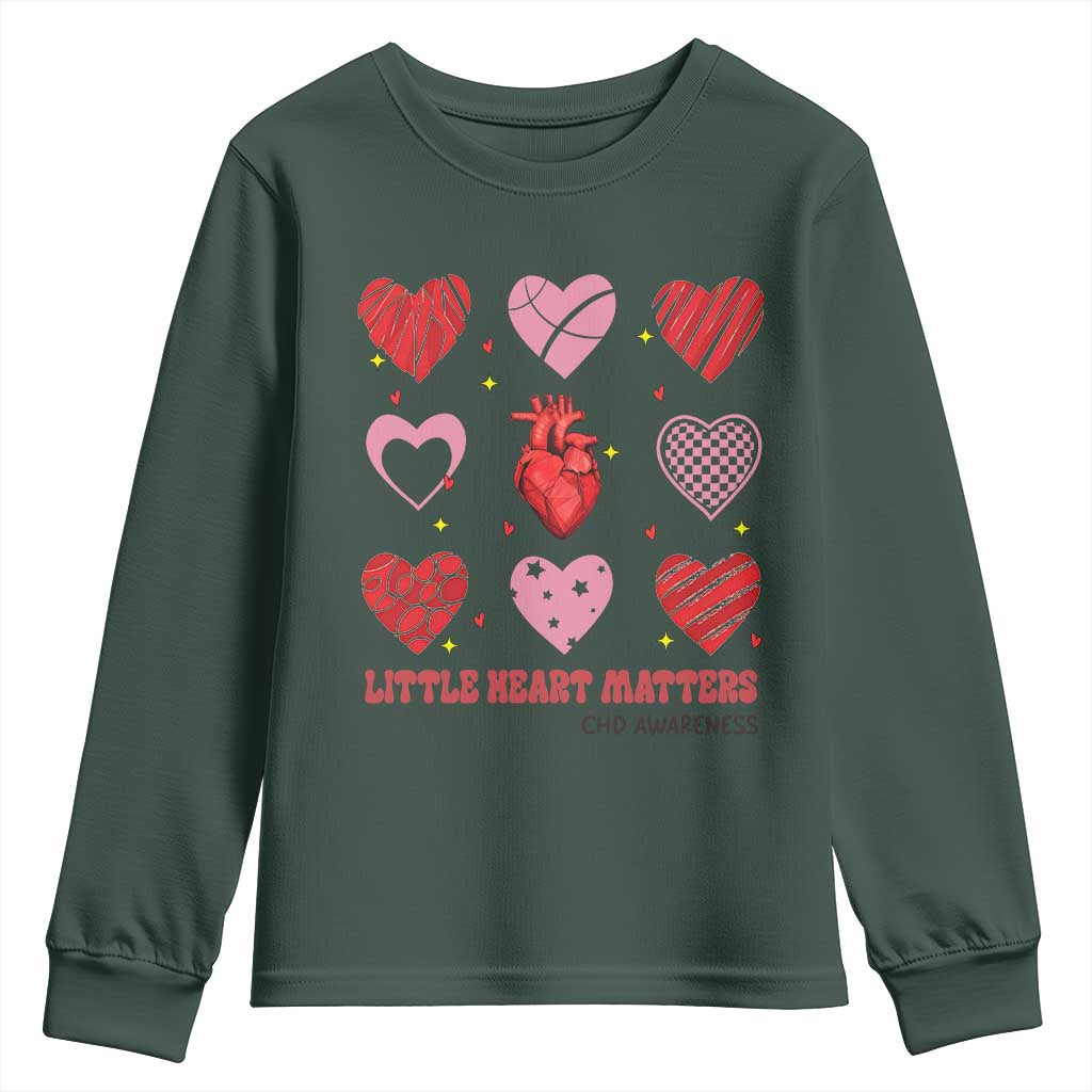 Congenital Heart Disease CHD Awareness Youth Sweatshirt Little Heart Matters