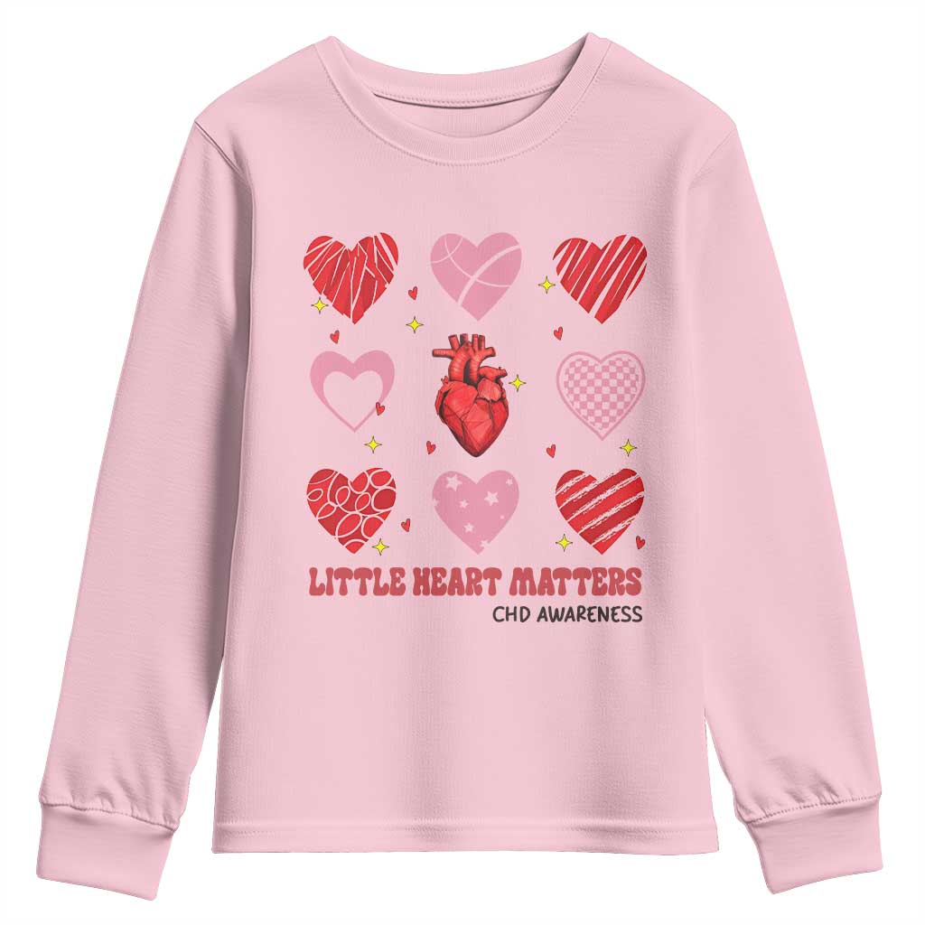 Congenital Heart Disease CHD Awareness Youth Sweatshirt Little Heart Matters