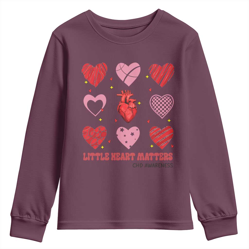 Congenital Heart Disease CHD Awareness Youth Sweatshirt Little Heart Matters