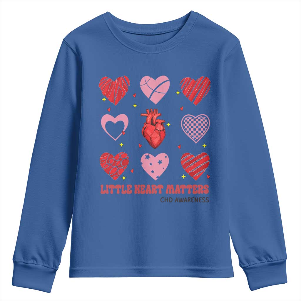 Congenital Heart Disease CHD Awareness Youth Sweatshirt Little Heart Matters