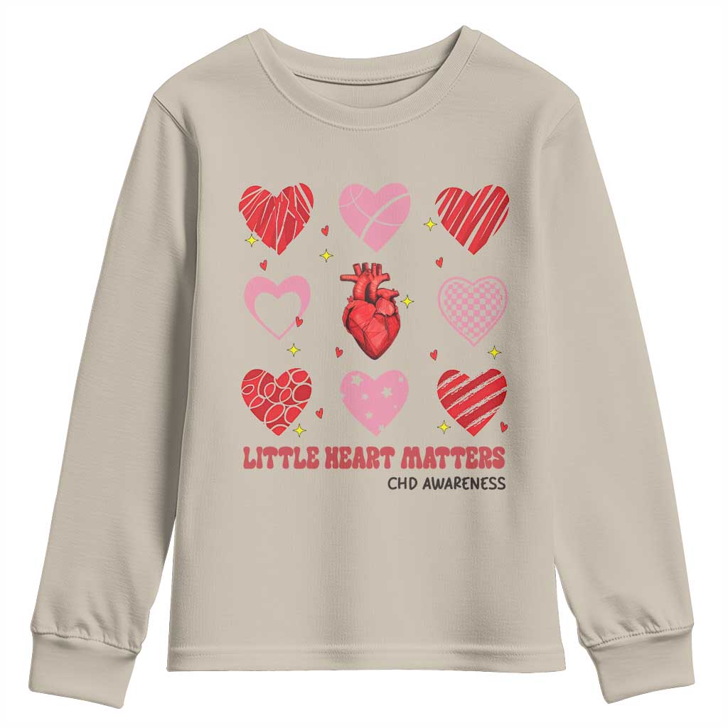 Congenital Heart Disease CHD Awareness Youth Sweatshirt Little Heart Matters