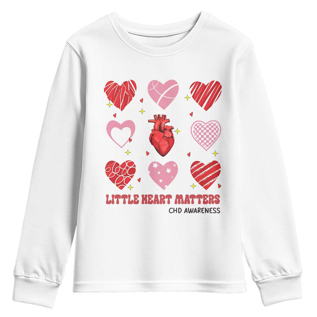 Congenital Heart Disease CHD Awareness Youth Sweatshirt Little Heart Matters