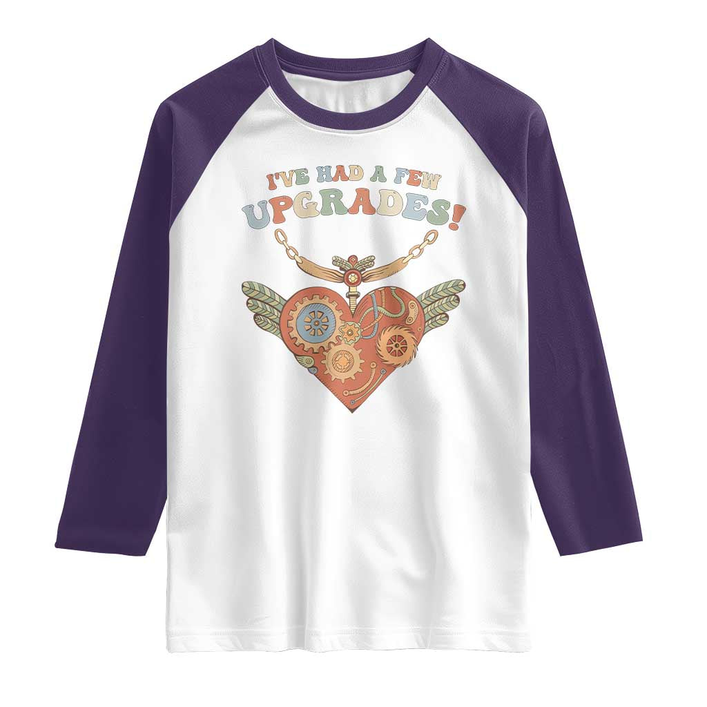 Congenital Heart Disease CHD Awareness Raglan Shirt I've Had A Few Upgrades Toy Heart