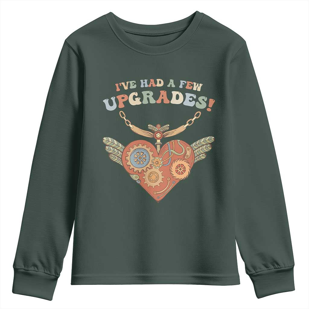 Congenital Heart Disease CHD Awareness Youth Sweatshirt I've Had A Few Upgrades Toy Heart