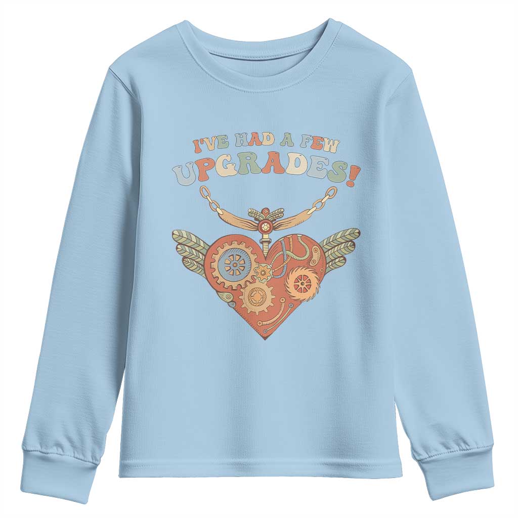 Congenital Heart Disease CHD Awareness Youth Sweatshirt I've Had A Few Upgrades Toy Heart