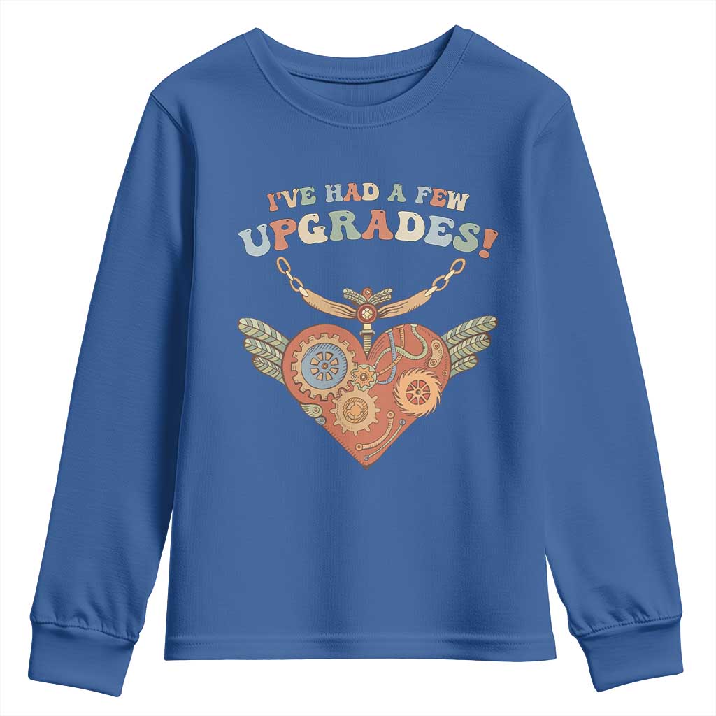 Congenital Heart Disease CHD Awareness Youth Sweatshirt I've Had A Few Upgrades Toy Heart