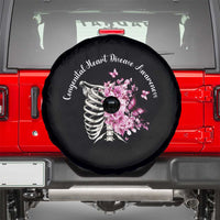 CHD Awareness Spare Tire Cover Congenital Heart Disease Awareness Floral Rib Cage