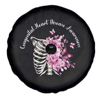 CHD Awareness Spare Tire Cover Congenital Heart Disease Awareness Floral Rib Cage