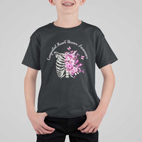 CHD Awareness T Shirt For Kid Congenital Heart Disease Awareness Floral Rib Cage