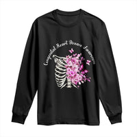 CHD Awareness Long Sleeve Shirt Congenital Heart Disease Awareness Floral Rib Cage
