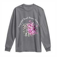 CHD Awareness Long Sleeve Shirt Congenital Heart Disease Awareness Floral Rib Cage