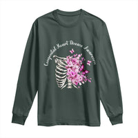 CHD Awareness Long Sleeve Shirt Congenital Heart Disease Awareness Floral Rib Cage