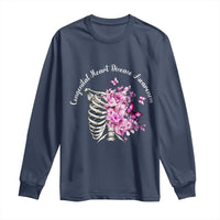 CHD Awareness Long Sleeve Shirt Congenital Heart Disease Awareness Floral Rib Cage