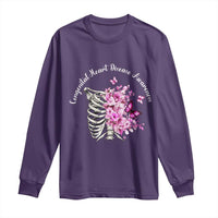 CHD Awareness Long Sleeve Shirt Congenital Heart Disease Awareness Floral Rib Cage