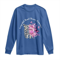 CHD Awareness Long Sleeve Shirt Congenital Heart Disease Awareness Floral Rib Cage