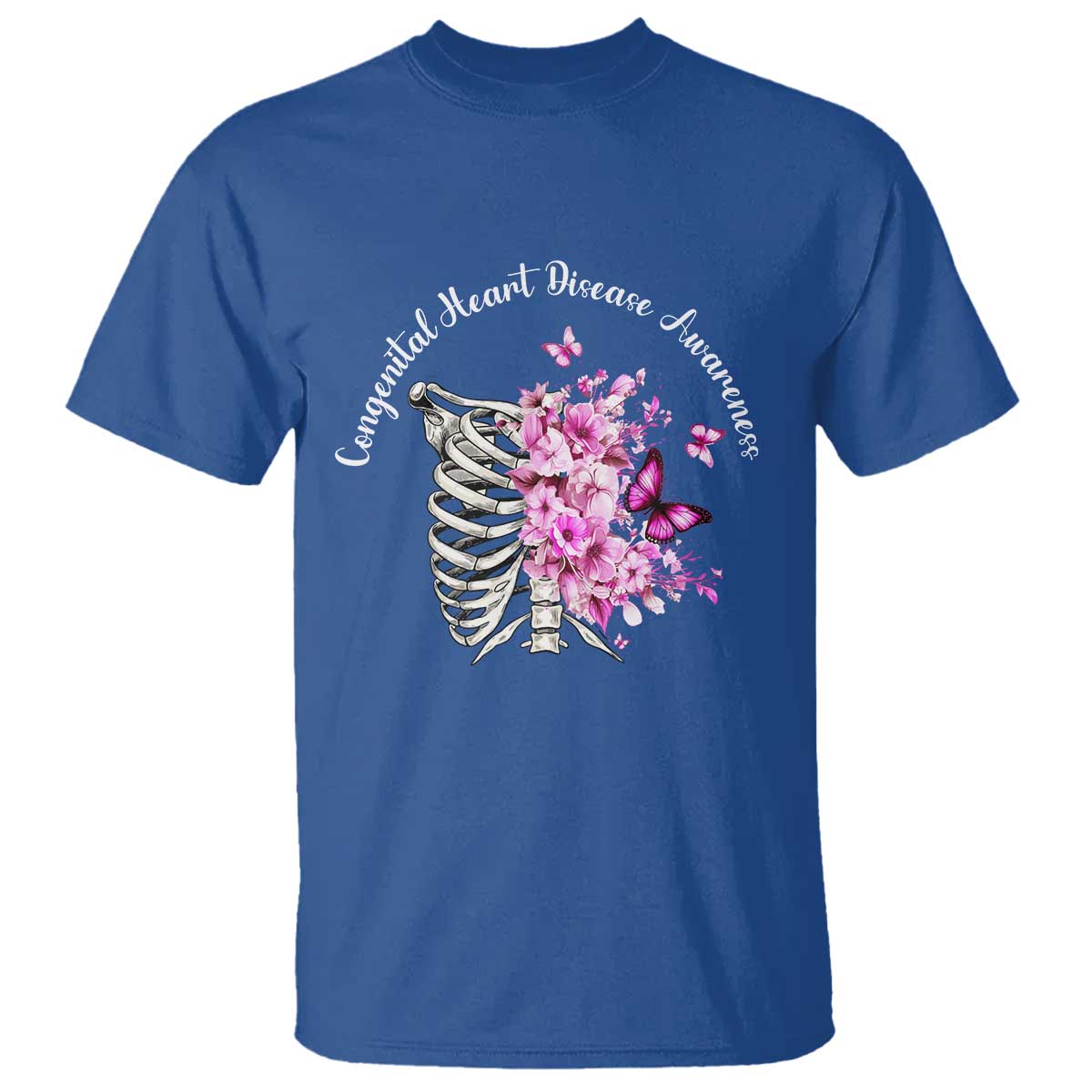 CHD Awareness T Shirt Congenital Heart Disease Awareness Floral Rib Cage