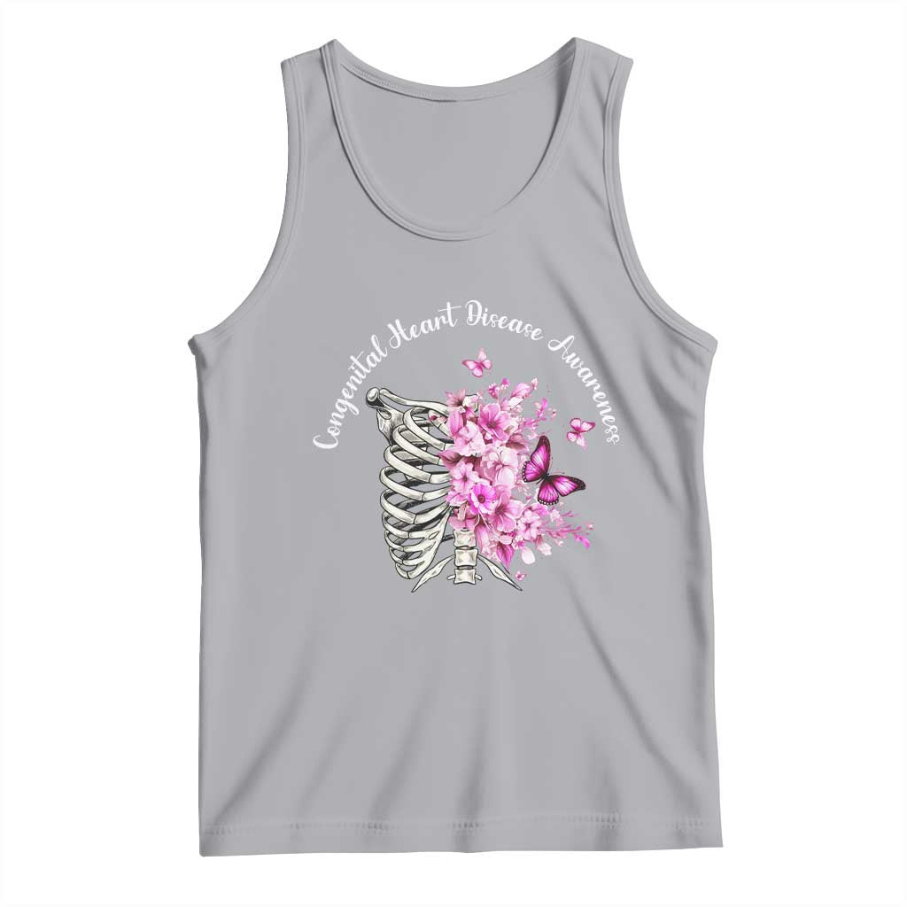 CHD Awareness Tank Top Congenital Heart Disease Awareness Floral Rib Cage
