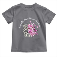 CHD Awareness Toddler T Shirt Congenital Heart Disease Awareness Floral Rib Cage