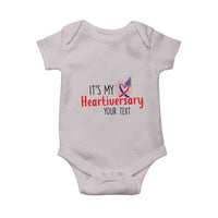 Personalized CHD Awareness Heart Anniversary Baby Onesie Custom Text It's My Heartiversary