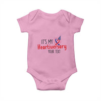 Personalized CHD Awareness Heart Anniversary Baby Onesie Custom Text It's My Heartiversary