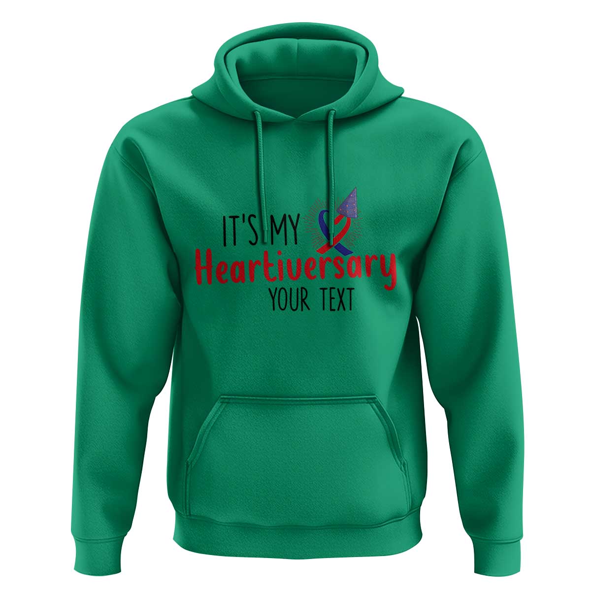 Personalized CHD Awareness Heart Anniversary Hoodie Custom Text It's My Heartiversary