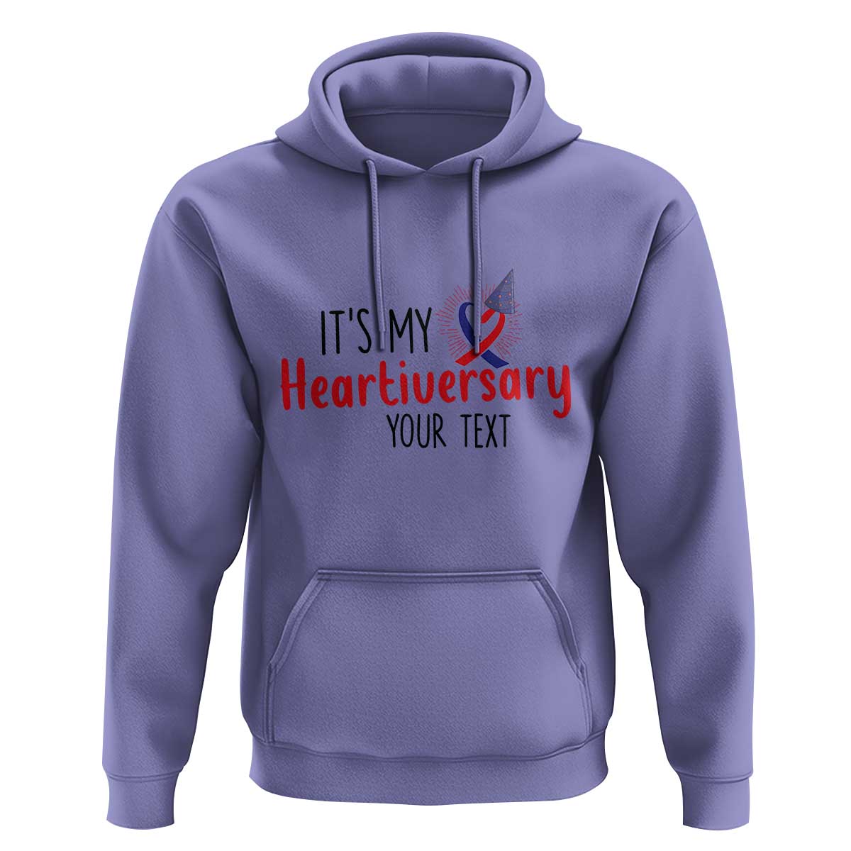 Personalized CHD Awareness Heart Anniversary Hoodie Custom Text It's My Heartiversary