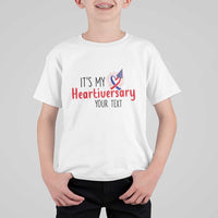 Personalized CHD Awareness Heart Anniversary T Shirt For Kid Custom Text It's My Heartiversary