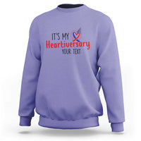Personalized CHD Awareness Heart Anniversary Sweatshirt Custom Text It's My Heartiversary