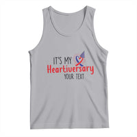 Personalized CHD Awareness Heart Anniversary Tank Top Custom Text It's My Heartiversary