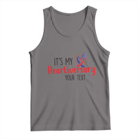 Personalized CHD Awareness Heart Anniversary Tank Top Custom Text It's My Heartiversary