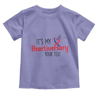 Personalized CHD Awareness Heart Anniversary Toddler T Shirt Custom Text It's My Heartiversary