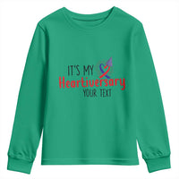Personalized CHD Awareness Heart Anniversary Youth Sweatshirt Custom Text It's My Heartiversary