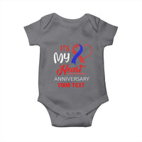 Personalized CHD Awareness Baby Onesie Custom Text It's My Heart Anniversary